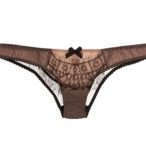 Agent Provocateur Sylvea Silk/Lace Brief Small NWT